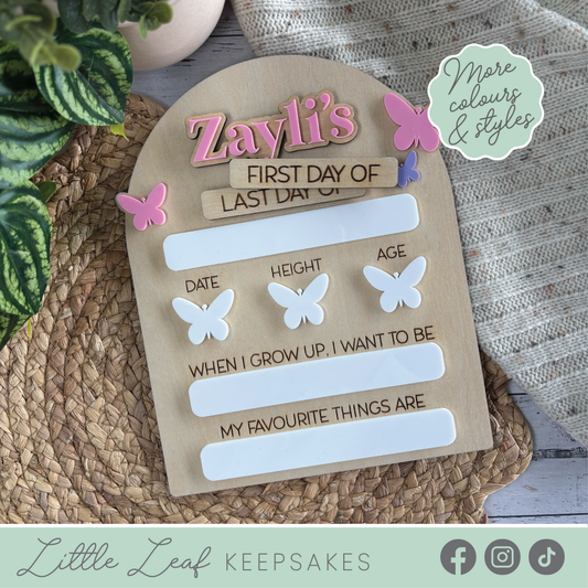 Butterfly Themed Back to School Board