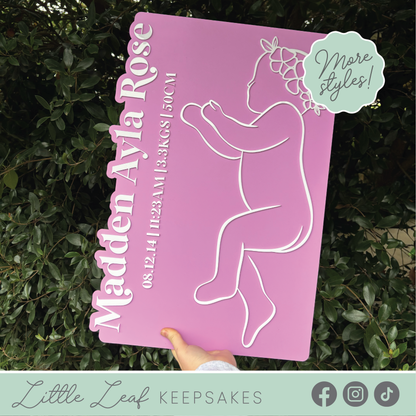 Acrylic 1:1 Scale Baby Plaque
