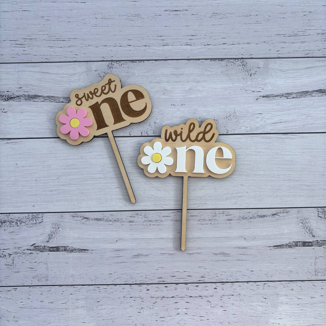 Sweet One or Wild One Cake Topper