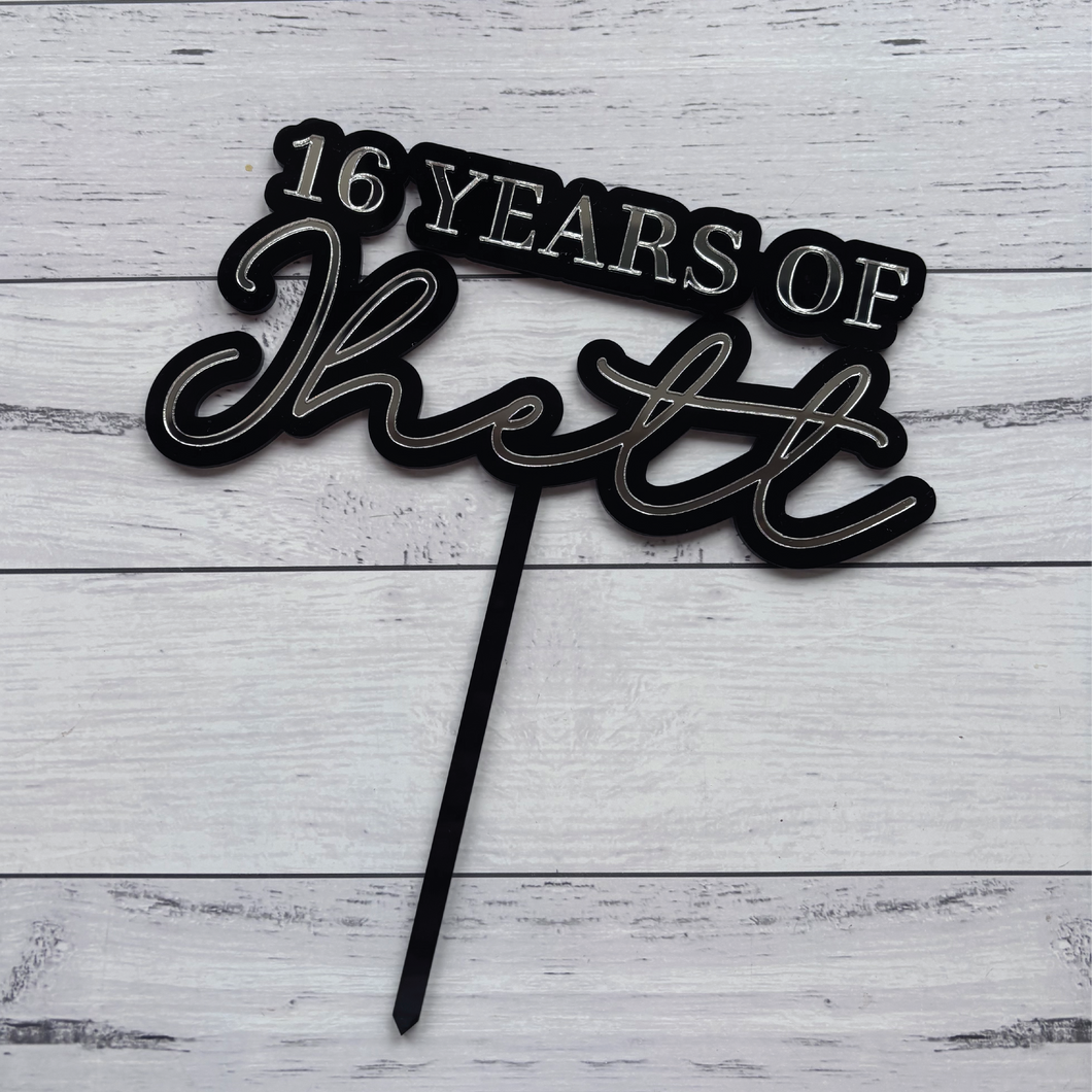 Custom Age Birthday Cake Topper