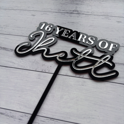 Custom Age Birthday Cake Topper