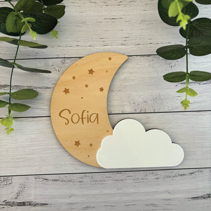 Moon and Cloud Themed Children's Milestone Counter