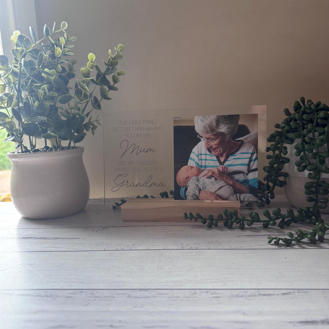 Personalised Acrylic Photo Plaque