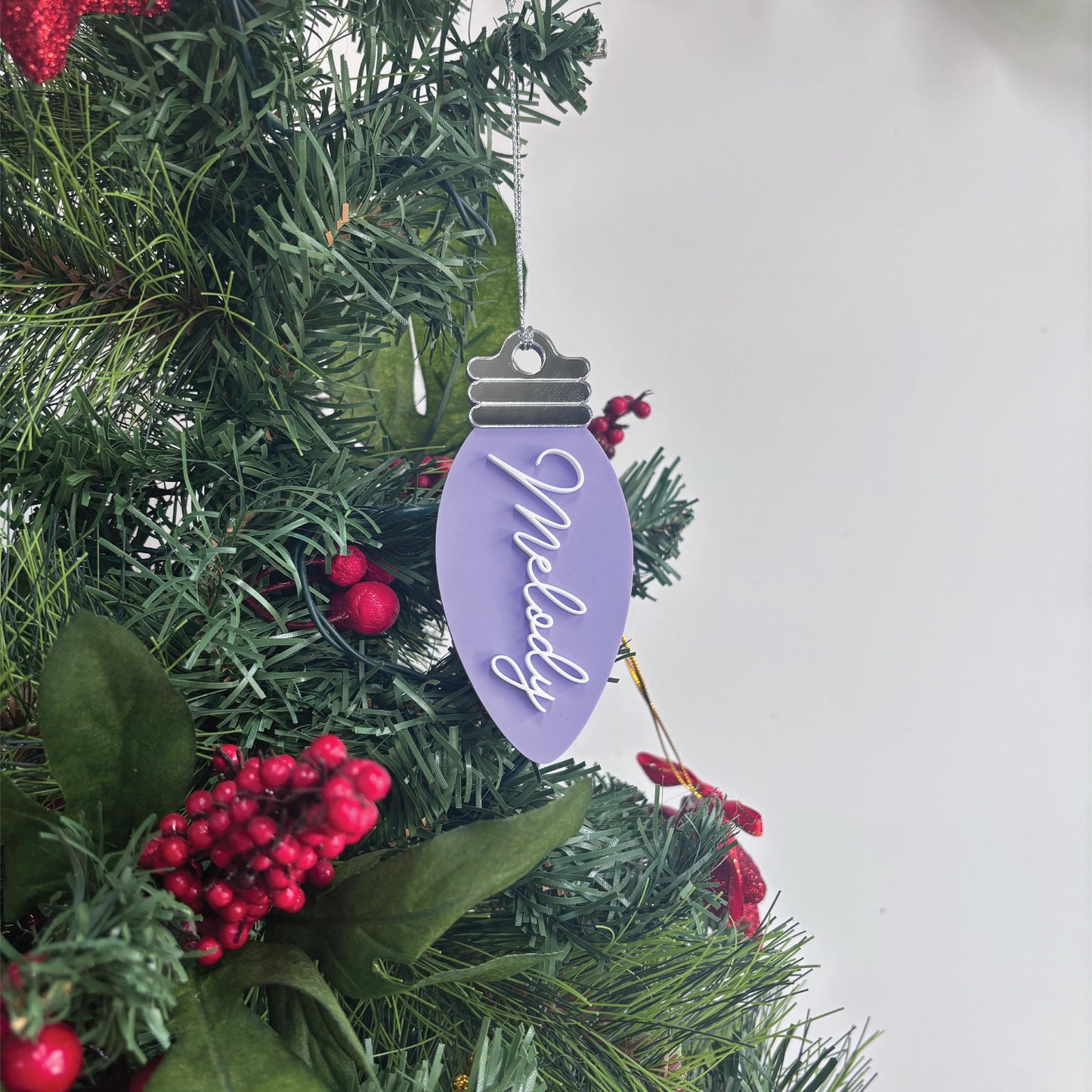 Personalised Lightbulb Christmas Ornament