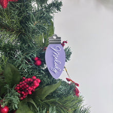 Load image into Gallery viewer, Personalised Lightbulb Christmas Ornament
