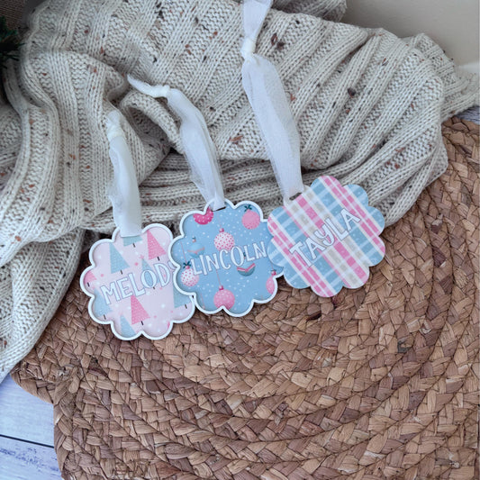 Personalised Scalloped Christmas Ornament