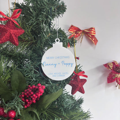 Personalised "Merry Christmas to.." Ornament