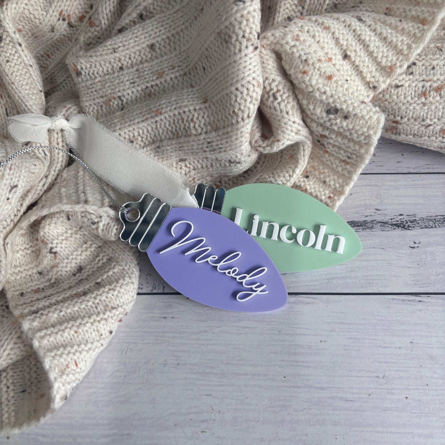 Personalised Lightbulb Christmas Ornament