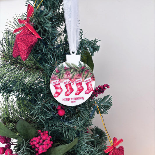 Personalised Stocking Christmas Ornament