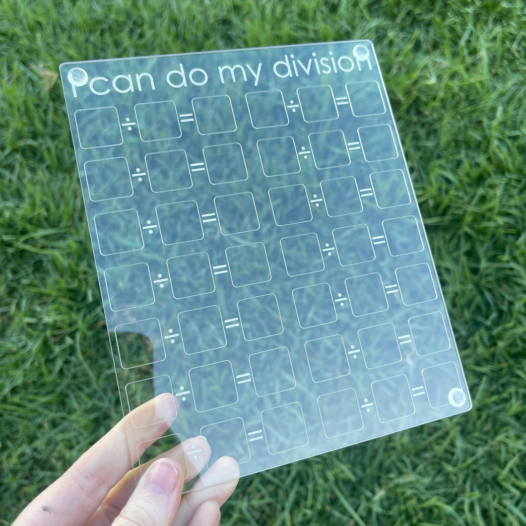 ‘I Can Do My Division’ Board