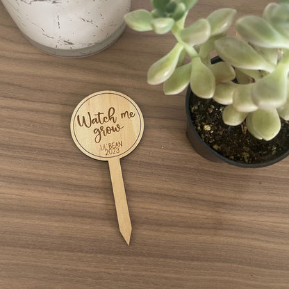 Custom Baby Shower 'Watch Me Grow' Plant Stakes