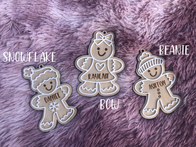 Personalised Gingerbread Christmas Tree Ornaments