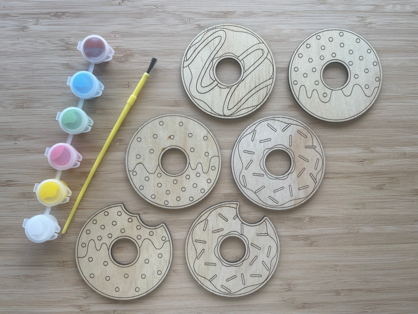 DIY Wooden Painted Donuts
