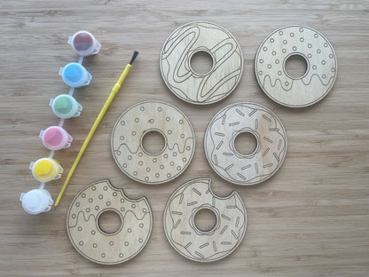 DIY Wooden Painted Donuts