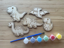 Load image into Gallery viewer, DIY Wooden Painted Dinosaurs
