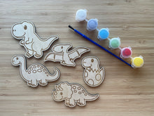 Load image into Gallery viewer, DIY Wooden Painted Dinosaurs
