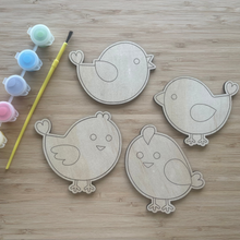 Load image into Gallery viewer, DIY Wooden Painted Birds
