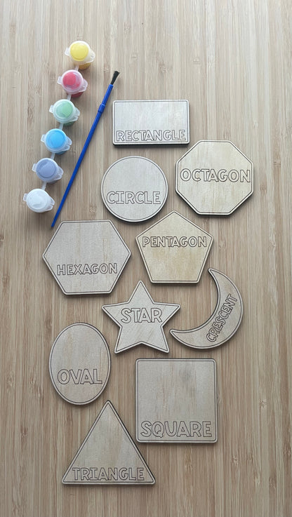 DIY Wooden Painted Shapes