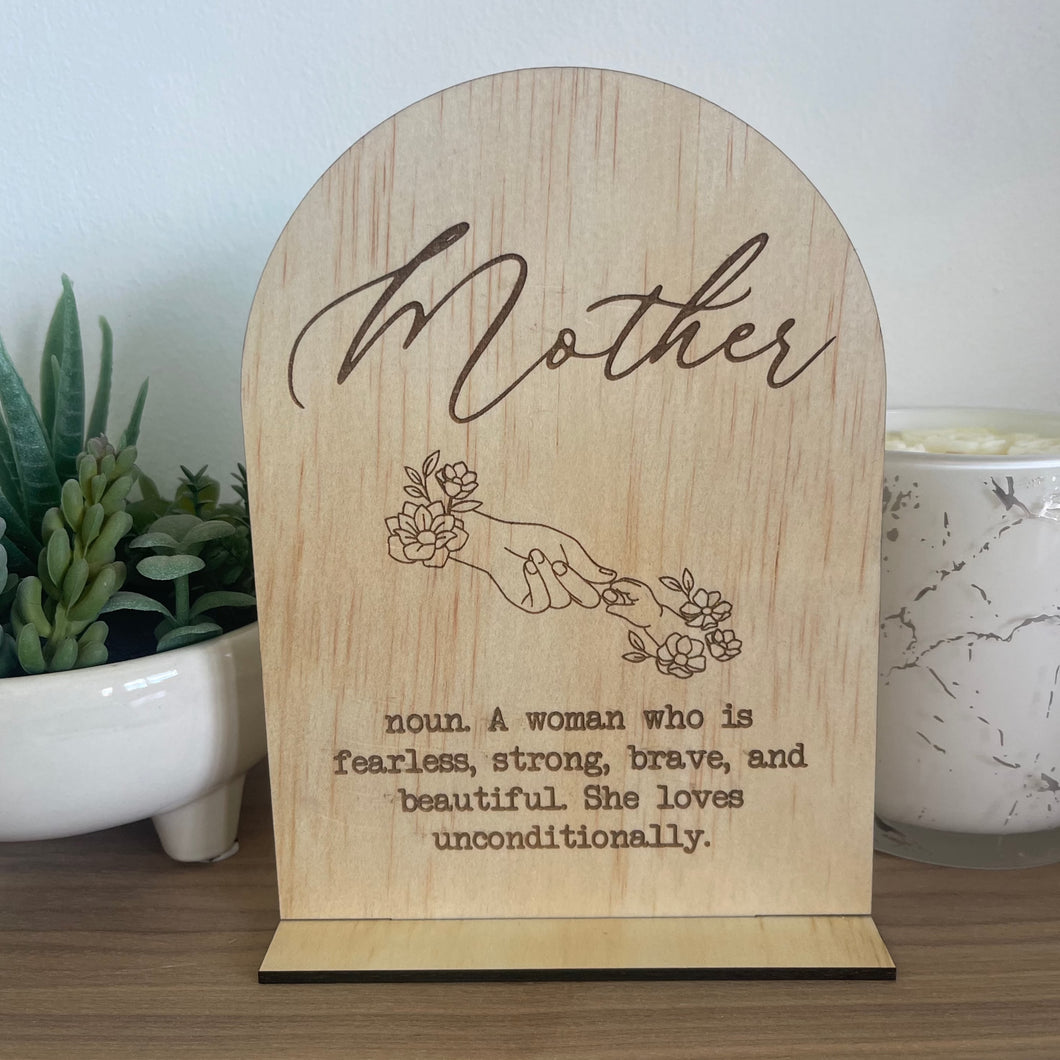 Mother Definition Plaque