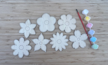 DIY Wooden Painted Flowers