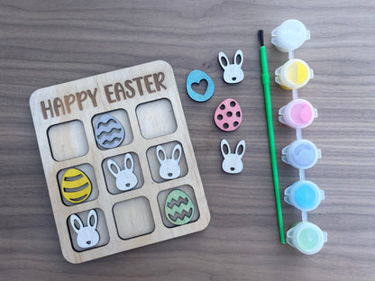 DIY Painted Easter Tic Tac Toe