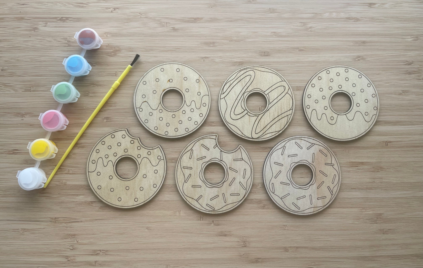DIY Wooden Painted Donuts