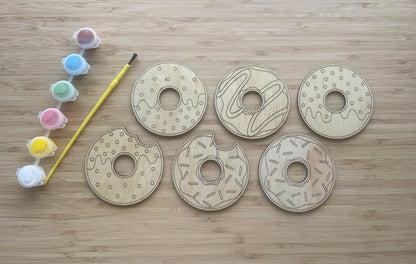DIY Wooden Painted Donuts