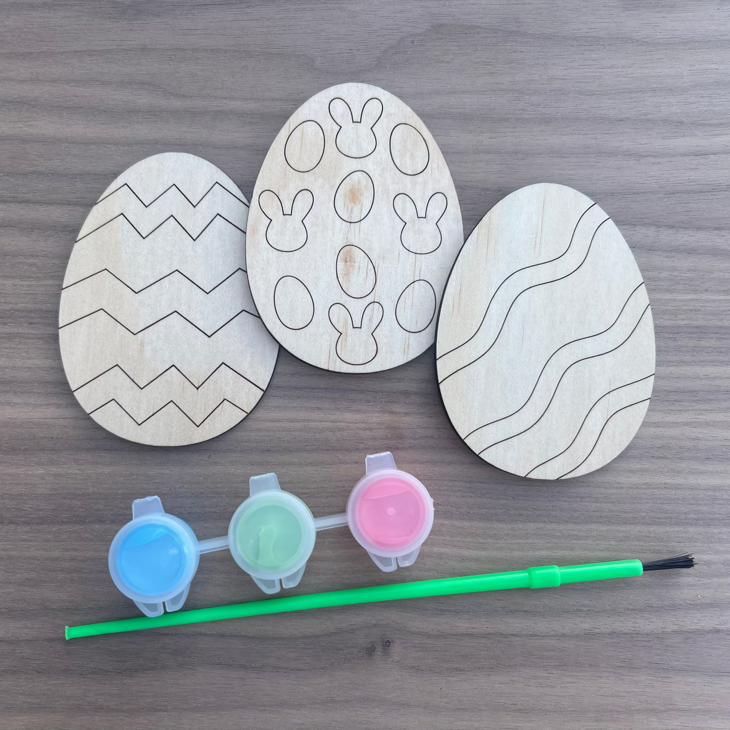 DIY Kids Wooden Easter Egg Painting Set